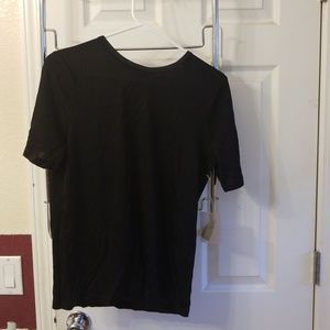 Black Top with Zipper Detailing on back